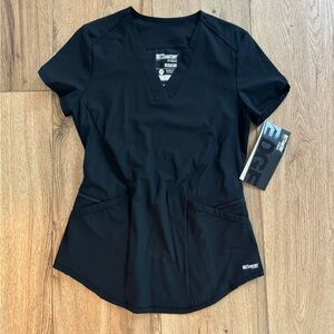 NWT - Grey's‎ Anatomy by Barco EDGE Scrub Top - Nylon/Spandex XXS/XS